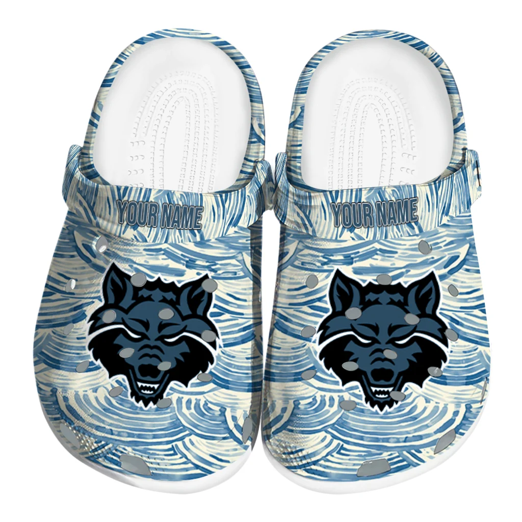 custom arkansas state red wolves sea swirls clogs best selling custom arkansas state red wolves sea swirls clogs best selling