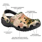 custom army black knights desert cactus pattern clogs best selling