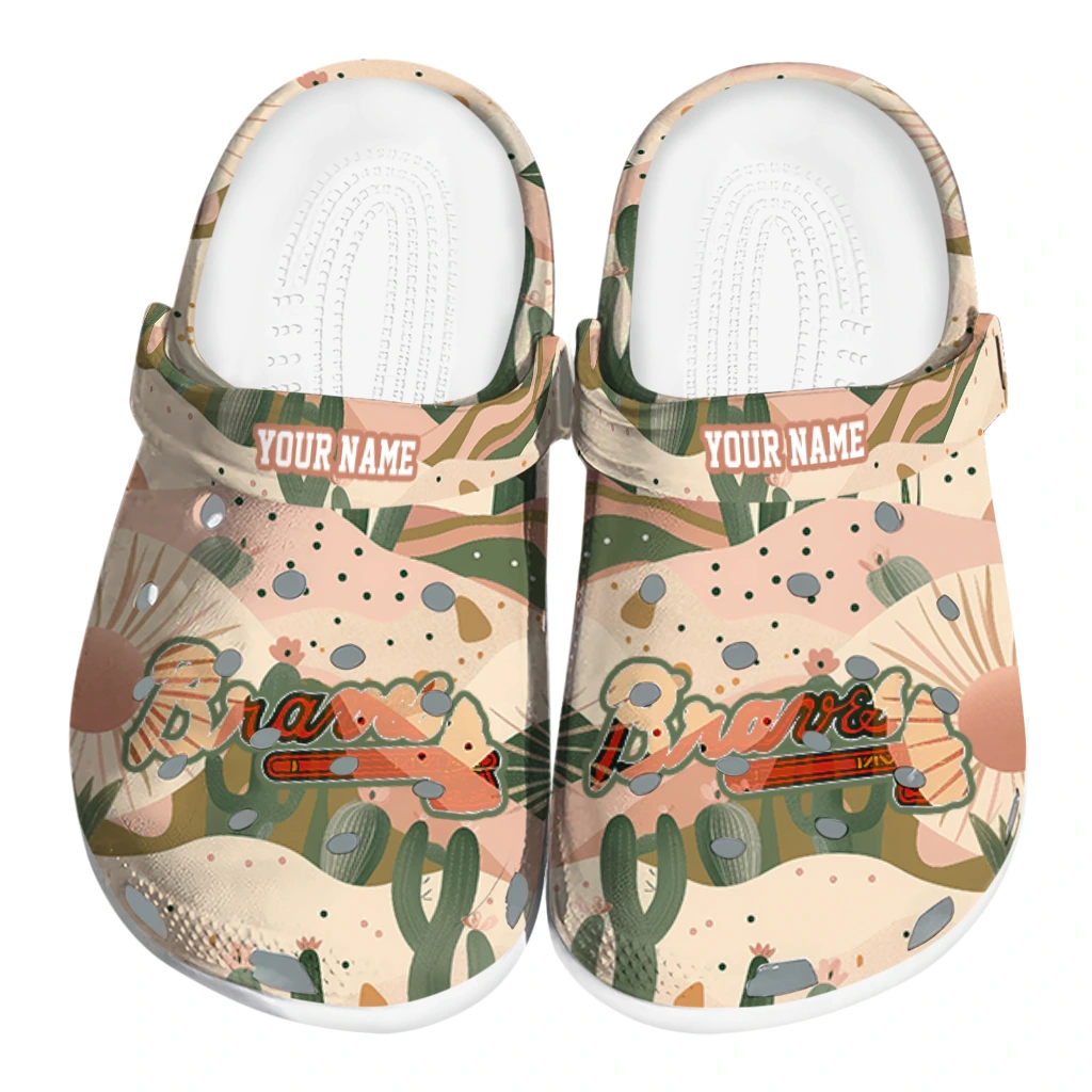 custom atlanta braves desert cactus pattern clogs best selling custom atlanta braves desert cactus pattern clogs best selling