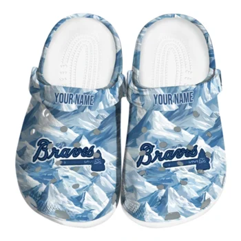 custom atlanta braves mountain artwork clogs best selling