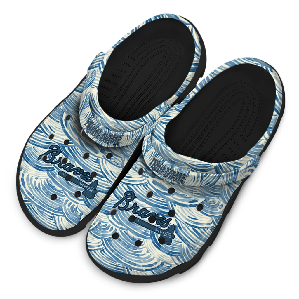 custom atlanta braves sea swirls clogs latest model custom atlanta braves sea swirls clogs latest model