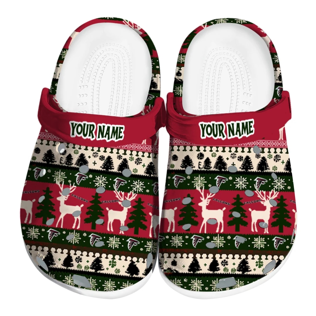 custom atlanta falcons christmas motif clogs best selling custom atlanta falcons christmas motif clogs best selling
