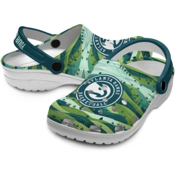 custom atlanta hawks hills illustration clogs high quality