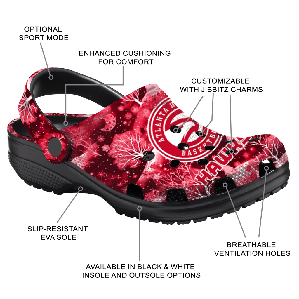 custom atlanta hawks snowy hills clogs new arrival custom atlanta hawks snowy hills clogs new arrival