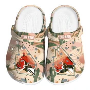 custom ball state cardinals desert cactus pattern clogs best selling