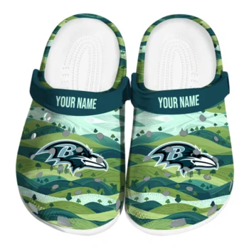 custom baltimore ravens hills illustration clogs best selling