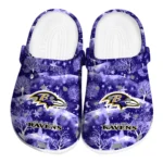 custom baltimore ravens snowy hills clogs best selling