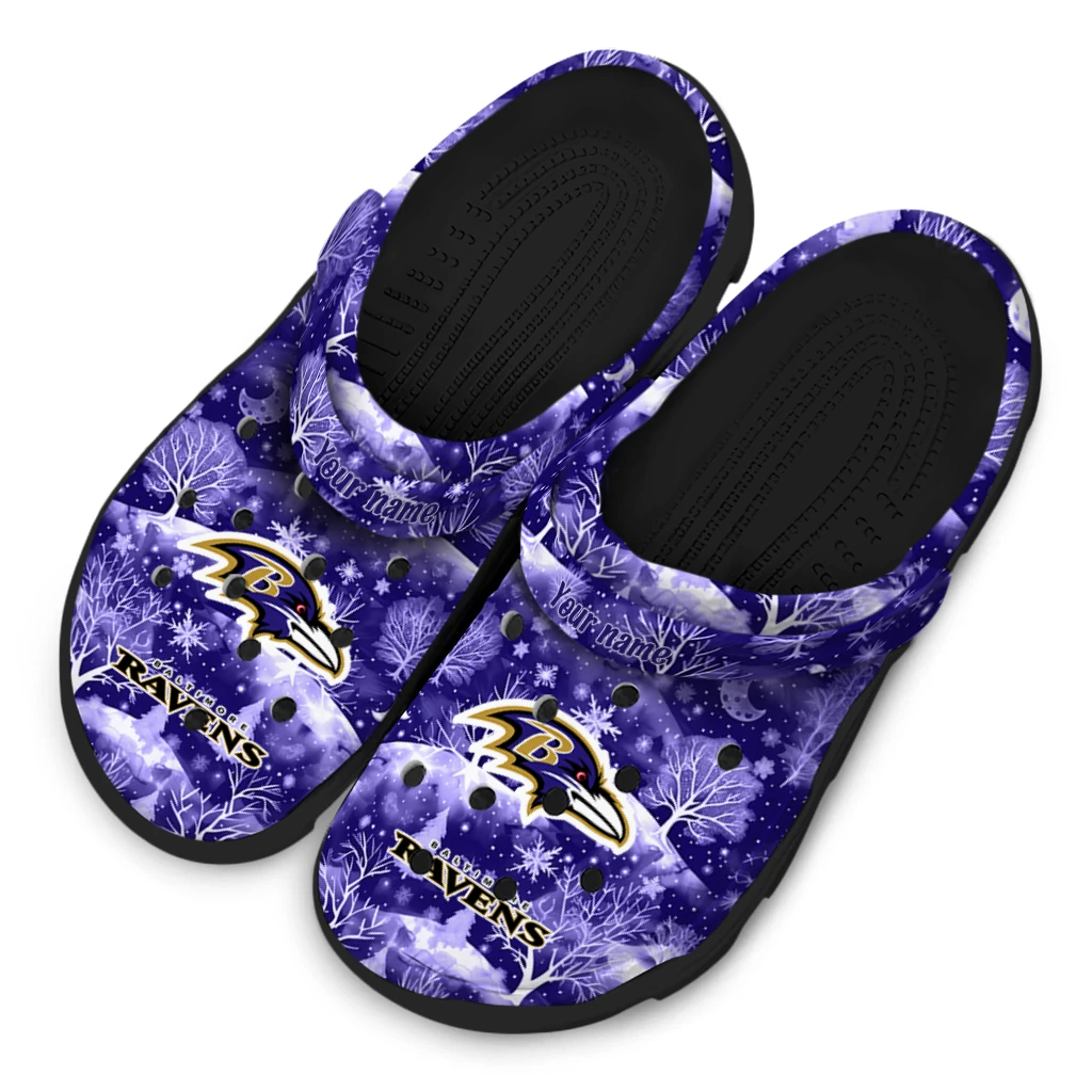 custom baltimore ravens snowy hills clogs latest model custom baltimore ravens snowy hills clogs latest model
