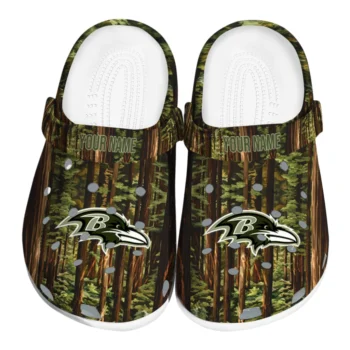 custom baltimore ravens woods forest designs clogs best selling