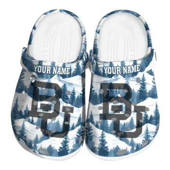 custom baylor bears snowy mountains clogs best selling
