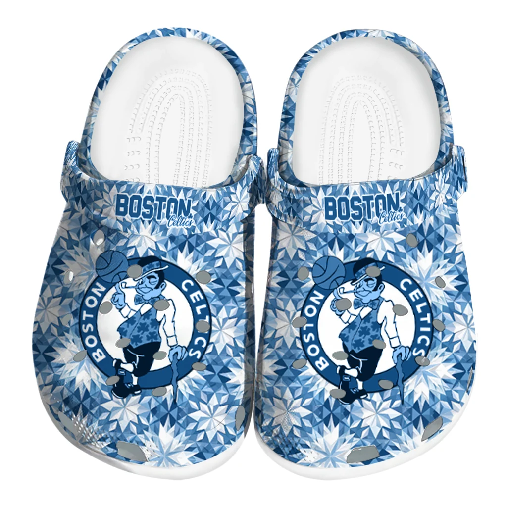 custom boston celtics snowflake mosaic clogs best selling custom boston celtics snowflake mosaic clogs best selling