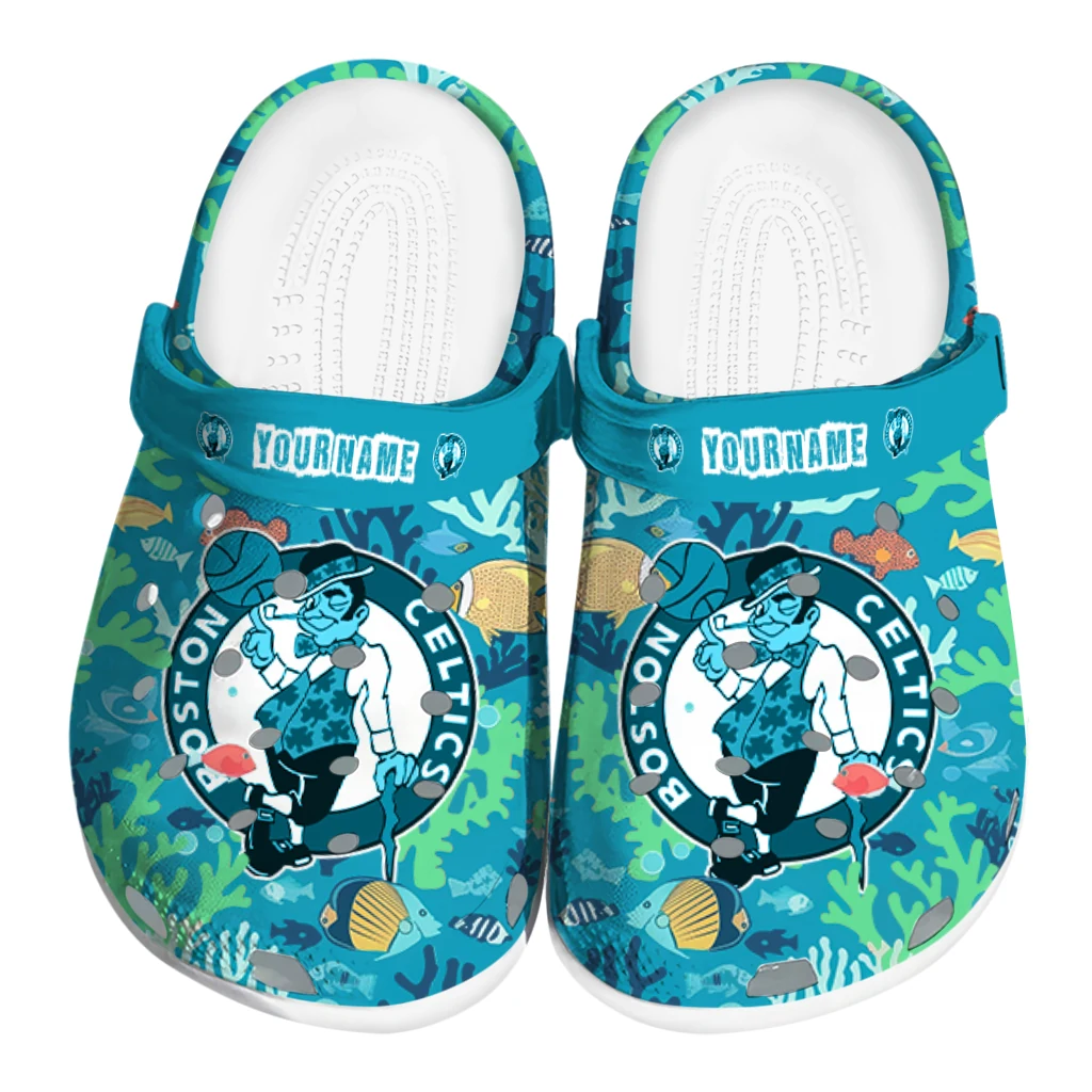 custom boston celtics tropical fish ocean clogs best selling custom boston celtics tropical fish ocean clogs best selling