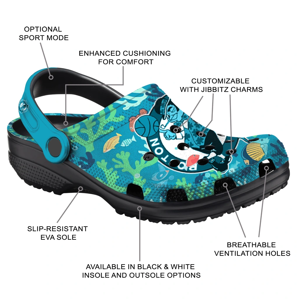 custom boston celtics tropical fish ocean clogs new arrival custom boston celtics tropical fish ocean clogs new arrival