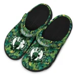 custom boston celtics tropical leaves clogs best selling