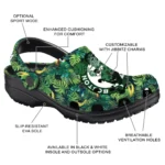custom boston celtics tropical leaves clogs best selling