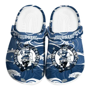 custom boston celtics wave flow clogs best selling