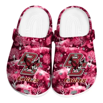 custom boston college eagles snowy hills clogs best selling