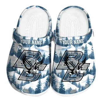 custom boston college eagles snowy mountains clogs best selling