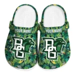 custom bowling green falcons tropical leaves clogs best selling
