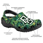custom bowling green falcons tropical leaves clogs best selling