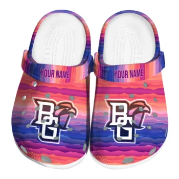custom bowling green falcons wavy stripes clogs best selling