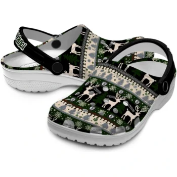 custom brooklyn nets christmas motif clogs high quality