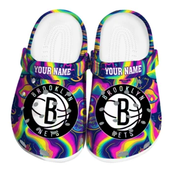 custom brooklyn nets swirling mushrooms clogs best selling