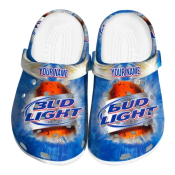 custom bud light beer blue white clogs best selling hey clogs