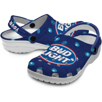 custom bud light bottle cap blue white clogs high quality hey clogs