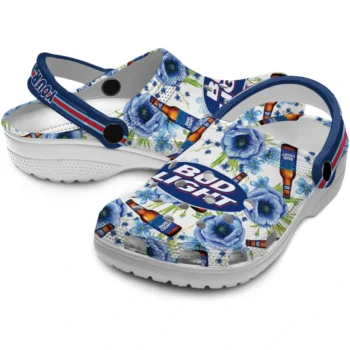 custom bud light bottle florals blue orange clogs high quality hey clogs