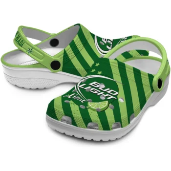 custom bud light crisp arc green lightgreen clogs high quality hey clogs