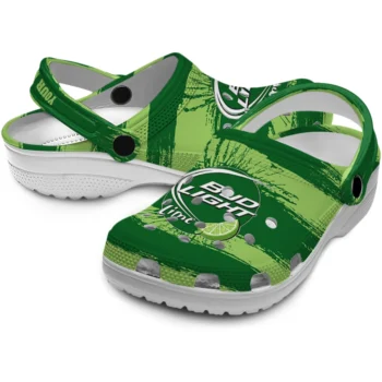 custom bud light lime brush stripes green lightgreen clogs high quality hey clogs