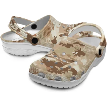 custom budweiser desert camouflage beige brown clogs high quality hey clogs