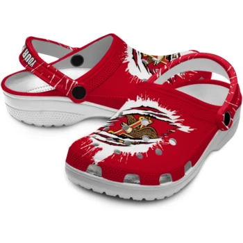 custom budweiser eagle claw red white clogs high quality hey clogs