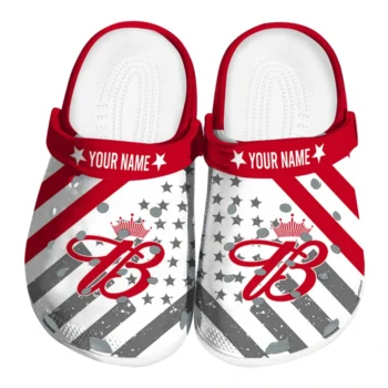custom budweiser patriotic monogram red white clogs best selling hey clogs