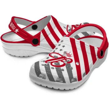 custom budweiser patriotic monogram red white clogs high quality hey clogs