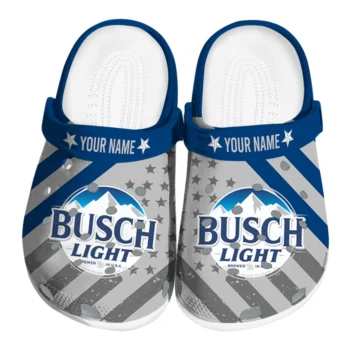 custom busch light blue gray clogs best selling hey clogs