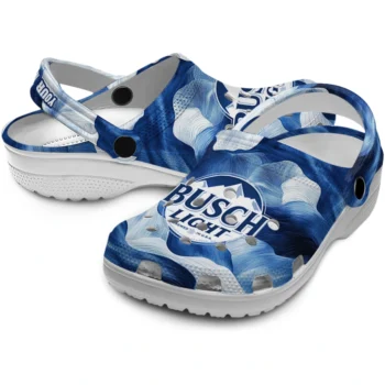 custom busch light blue wave blue white clogs high quality hey clogs