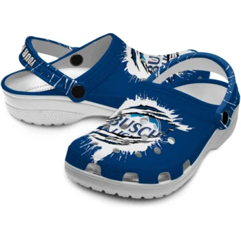 custom busch light claw scratch blue white clogs high quality hey clogs