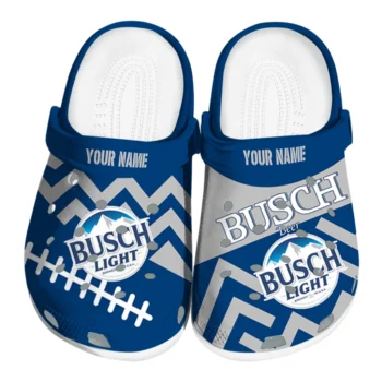 custom busch light crest blue gray clogs best selling hey clogs