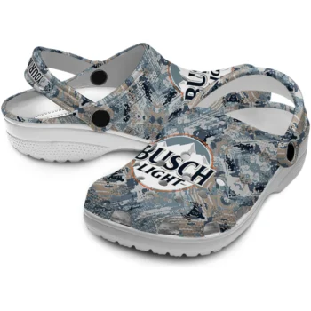 custom busch light distorted camo blue beige clogs high quality hey clogs