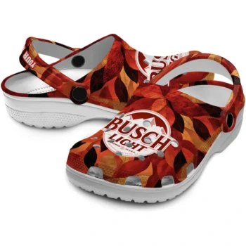 custom busch light leaf mosaic red orange clogs high quality hey clogs