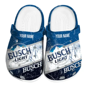 custom busch light scratch marks blue white clogs best selling hey clogs
