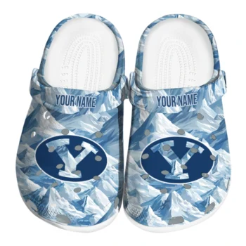 custom byu cougars mountain artwork clogs best selling