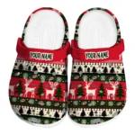 custom carolina hurricanes christmas motif clogs best selling