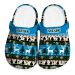 custom carolina panthers christmas motif clogs best selling
