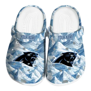 custom carolina panthers mountain artwork clogs best selling