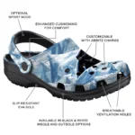 custom carolina panthers mountain artwork clogs best selling