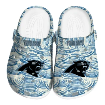 custom carolina panthers sea swirls clogs best selling