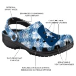 custom charlotte 49ers snowflake mosaic clogs best selling